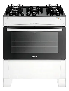 FOGAO ATLAS 5 BOCAS MONACO TOP GLASS BRANCO 20