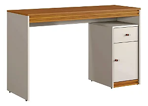 Mesa de Estudo Mavaular 1 Porta e 1 Gaveta Sevilha 1200 Off White/Naturalle