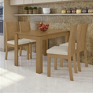 MESA LOPAS 4CAD ATHENAS 1,20 BR AMENDOA CLEAN