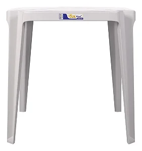 MESA SOLPLAST CORURIPE 70X70 BRANCA