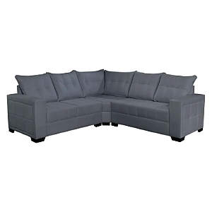 SOFA CANTO MAJESTOSO ESMERALDA TEC CINZA