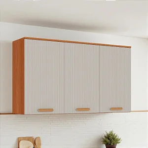 Armário Aéreo Itatiaia Itafriz 120cm em Madeira Cinamomo/Fendi