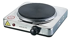 Fogão Elétrico Inox 1 Boca Portátil Cooktop 1500w Agratto 127v