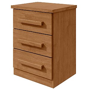 Mesa De Cabeceira Baião 3 Gavetas Móveis Lopas Amêndoa