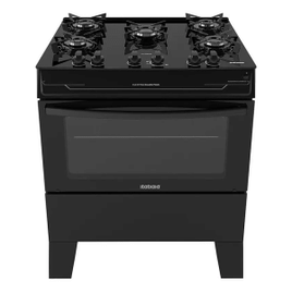 Fogão 5 Bocas Itatiaia Vidro Temperado Electra Glass Plus Preto