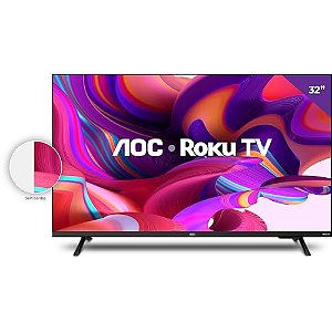 TV LED 32” AOC Smart Roku Wi-Fi HD HDMI – 32S5135/78G