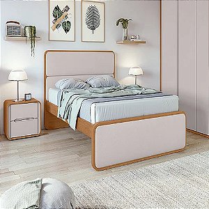 CAMA LOPAS CASAL 1,40 LOOP CORANO BEGE AMENDOA CLEAN