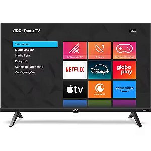 TV LED 32” AOC Roku Smart – 32S5045/78G