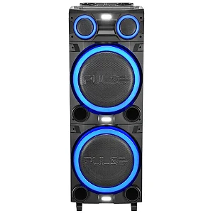 Caixa de Som Torre Pulse Multilaser SP516 Double 12" – 2700W RMS Bivolt