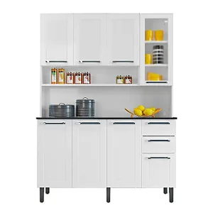 Armário Itatiaia Kit 140 Florença – 8 Portas e 2 Gavetas – Branco