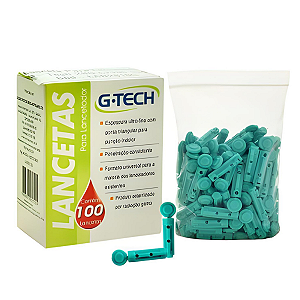 Lanceta G-tech Agulha P/ Medir Glicose 100 Unidades