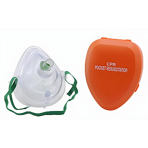 Máscara Pocket para RCP MD Oxigênio Adulto Resgate