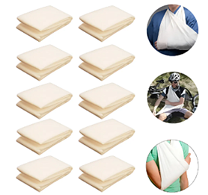 Kit 12 Bandagem Triangular Socorros Imobilização Resgate