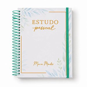 Caderno Personalizado para Estudo Pessoal Com Elástico