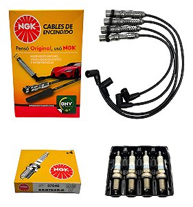 Kit Cabo de Vela NGK STV25 + Jogo de Velas BKR7ESBD Original VW Gol Fox Polo motor EA111
