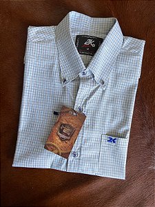 Camisa 2K Jeans Xadrez manga curta
