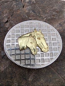 Fivela Infantil Prata/dourado Cavalos