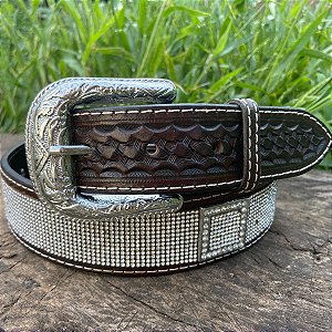 Cinto Marrom Pedraria