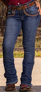 Calça American Country Juvenil Bordada