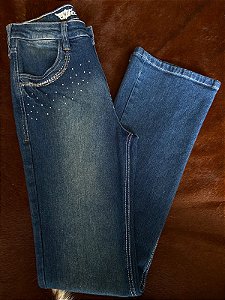 Calça Alabama Básica Bordada Bolso e Brilho Peyton