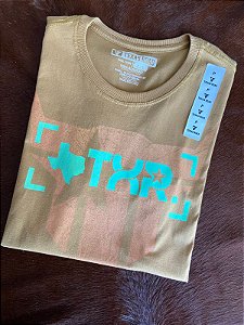 Camiseta Texas Road Marrom/Verde Água