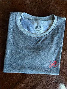 Camiseta Red Western Cinza Estampada nas Costas