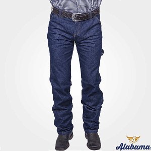 Calça Alabama Carpinteira 100% Algodão Azul Amaciado