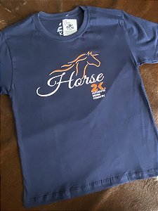 Camiseta 2K Jeans Azul/Laranja