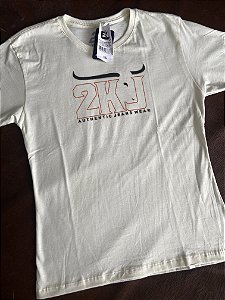 Camiseta 2K Jeans Bege/Laranja