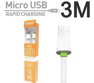 Cabo Carregador USB V8 – 3 Metros