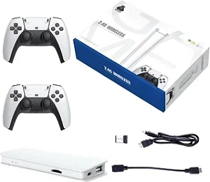 Game Stick X2 Plus 4K – Jogos Retro + 2 Controles Sem Fio, Plug & Play