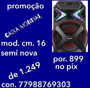 Caixa Amplificada Mondial Cm-700 Preto 700w Bivolt