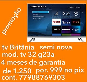 Smart Tv 32 Britânia Btv32g23agssgblh Led Cinza
