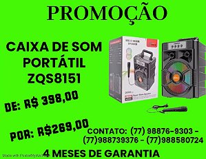 CAIXA DE SOM BLUETOOTH ZQS-8151