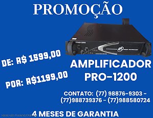 AMPLIFICADOR POTÊNCIA LL PRO-1200