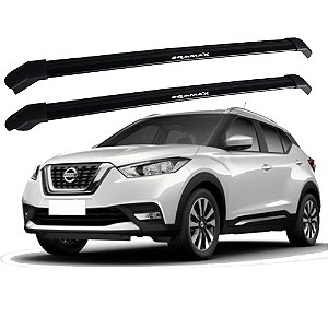 RACK P/ LONGARINAS INTEGRADAS EQMAX DELTA NISSAN KICKS 2018 2019 2020 2021 2022 2023 2024 2025 - PRETO