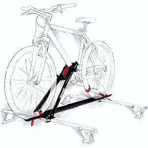 Transportador de Bicicleta de Teto Velox Aço Eqmax Transbike - Preto