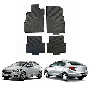 TAPETE BORRACHA GM ONIX 2012 2013 2014 2015 2016 2017 2018 2019 // PRISMA 2013 2014 2015 2016 2017 2018 2019 // COBALT 2012 2013 2014 2015 2016 2017 2018 2019 2020 - PRETO