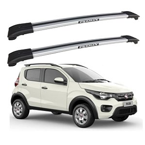 RACK TRAVESSA LARGA EQMAX FIAT MOBI WAY 2017 2018 2019 - CINZA