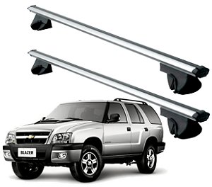 RACK P/ LONGARINAS ALPHA ALUMÍNIO 02 (1,16M) GM BLAZER 1996 1997 1998 1999 2000 2001 2002 2003 2004 2005 2006 2007 2008 2009 2010 2011 - CINZA