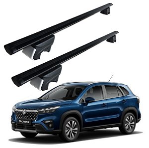 RACK P/ LONGARINAS INTEGRADAS BETA ALUMÍNIO (1,16M) SUZUKI S-CROSS NOVO 2017 2018 2019 2020 2021 2022 - PRETO
