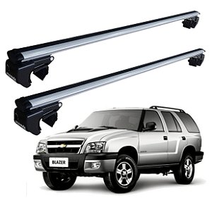 RACK P/ LONGARINAS SIGMA ALUMÍNIO 02 (1,16M) GM BLAZER 1996 1997 1998 1999 2000 2001 2002 2003 2004 2005 2006 2007 2008 2009 2010 2011 - CINZA