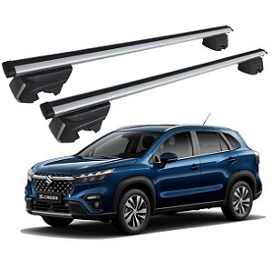RACK P/ LONGARINAS INTEGRADAS BETA ALUMÍNIO (1,16M) SUZUKI S-CROSS NOVO 2017 2018 2019 2020 2021 2022 - CINZA