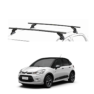 RACK EQMAX AÇO CITROEN C3 TETO ZENITH 2013 2014 2015 2016 2017 2018 2019 - PRETO