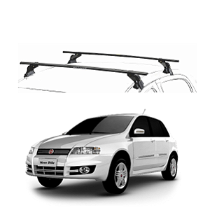 RACK EQMAX AÇO FIAT STILO 4P 2003 2004 2005 2006 2007 2008 2009 2010 2011 2012 - PRETO