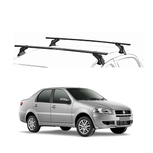 RACK EQMAX AÇO FIAT SIENA 1997 1998 1999 2000 2001 2002 2003 2004 2005 2006 2007 - PRETO
