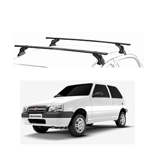 RACK EQMAX AÇO FIAT UNO MILLE 2P 1988 1989 1990 1991 1992 1993 1994 1995 1996 1997 1998 1999 2000 2001 2002 2003 2004 2005 2006 2007 2008 2009 2010 2011 2012 2013 - PRETO