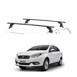 RACK EQMAX AÇO FIAT SIENA EL // EL ESSENCE 4P 2008 2009 2010 2011 2012 2013 2014 2015 2016 2017 2018 - PRETO