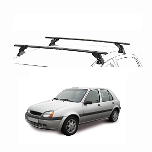 RACK EQMAX AÇO FORD FIESTA STREET HATCH 4P 1996 1997 1998 1999 2000 2001 2002 2003 2004 2005 2006 - PRETO