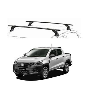 RACK EQMAX AÇO FIAT STRADA CABINE DUPLA 2020 2021 2022 2023 2024 2025 - PRETO
